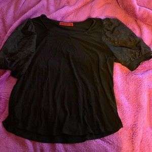 Lace shoulder blouse